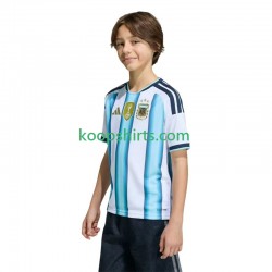 WK 2026 Argentinië Thuis Tenue Kinder Voetbalshirts Korte Mouwen