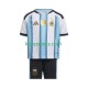 WK 2026 Argentinië Thuis Tenue Kinder Voetbalshirts Korte Mouwen