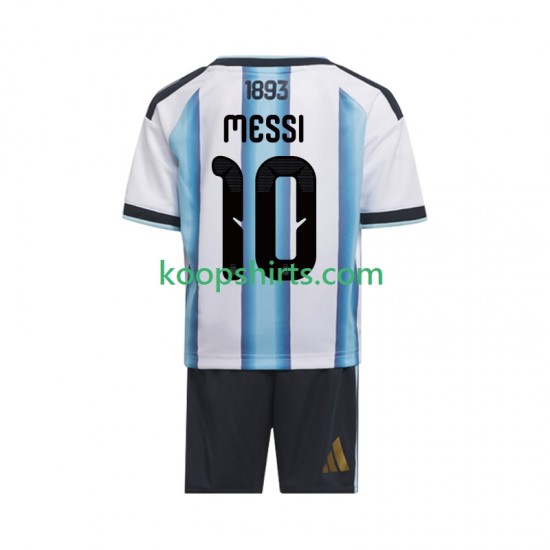 WK 2026 Argentinië Thuis Tenue Kinder Voetbalshirts Lionel Messi 10 Korte Mouwen