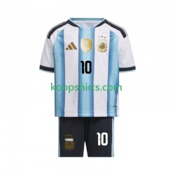 WK 2026 Argentinië Thuis Tenue Kinder Voetbalshirts Lionel Messi 10 Korte Mouwen