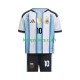 WK 2026 Argentinië Thuis Tenue Kinder Voetbalshirts Lionel Messi 10 Korte Mouwen
