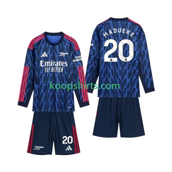 Arsenal Uit Tenue Kinder Voetbalshirts Madueke 20 2025-2026 Lange Mouwen