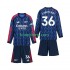 Arsenal Uit Tenue Kinder Voetbalshirts Zubimendi 36 2025-2026 Lange Mouwen