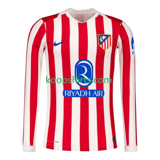 Atlético Madrid Thuis Tenue Heren Voetbalshirts 2025-2026 Lange Mouwen