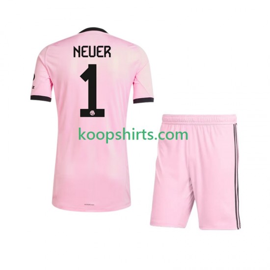 FC Bayern München Doelman Derde Tenue Kinder Voetbalshirts Manuel Neuer 1 UCL 2025-2026 Korte Mouwen