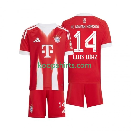 FC Bayern München Thuis Tenue Kinder Voetbalshirts Luis Diaz 14 2025-2026 Korte Mouwen