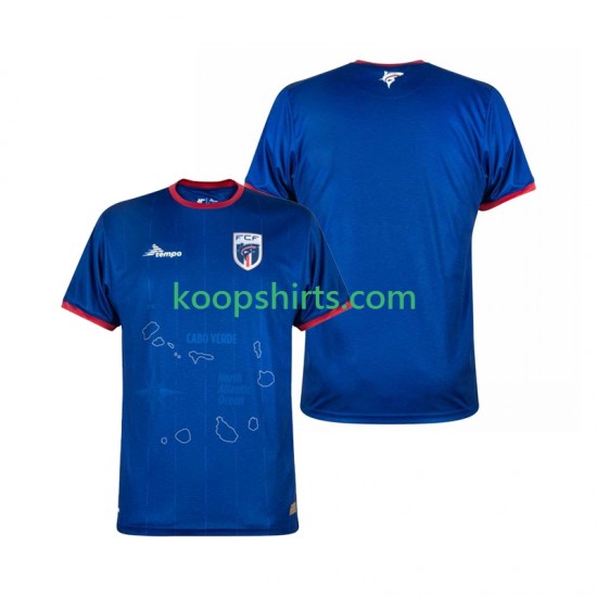 Thuis Tenue Heren Voetbalshirts Cape Verde 2024-2025 Korte Mouwen