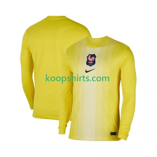 Frankrijk Doelman Thuis Tenue Heren Voetbalshirts 2025 Lange Mouwen