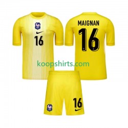 Frankrijk Doelman Thuis Tenue Kinder Voetbalshirts Lucas Chevalier 16 2025 Korte Mouwen