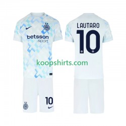 Inter Milan Uit Tenue Kinder Voetbalshirts Lautaro Martinez 10 2025-2026 Korte Mouwen
