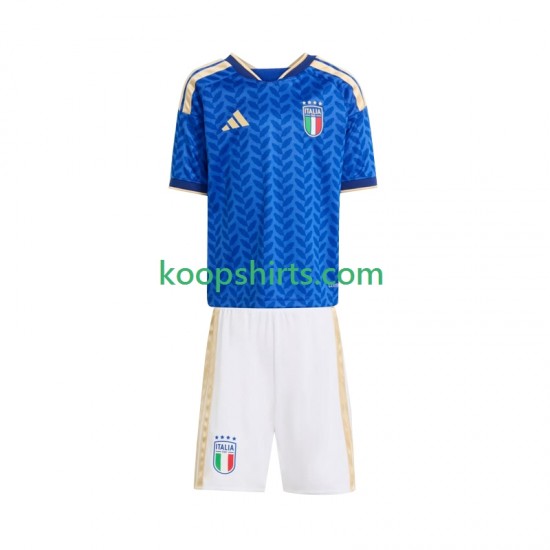 WK 2026 Italië Thuis Tenue Kinder Voetbalshirts Korte Mouwen