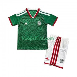 WK 2026 Mexico Thuis Tenue Kinder Voetbalshirts Korte Mouwen