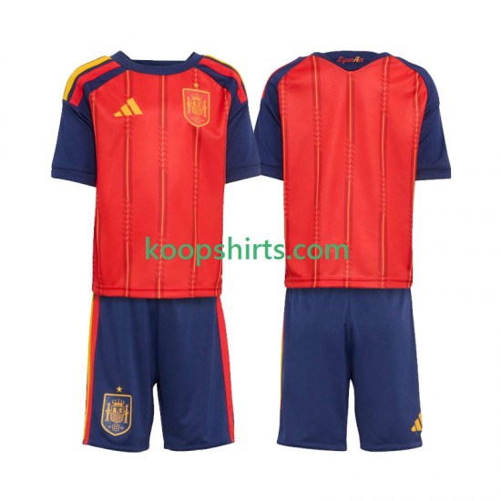 WK 2026 Spanje Thuis Tenue Kinder Voetbalshirts Korte Mouwen