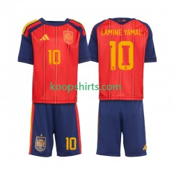 WK 2026 Spanje Thuis Tenue Kinder Voetbalshirts Lamine Yamal 10 Korte Mouwen