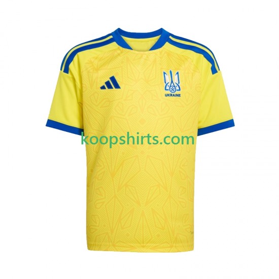 WK 2026 Oekraïne Thuis Tenue Kinder Voetbalshirts Korte Mouwen