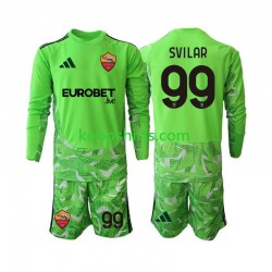 AS Roma Doelman Thuis Tenue Kinder Voetbalshirts Mile Svilar 99 2026-2027 Lange Mouwen