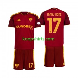 AS Roma Thuis Tenue Kinder Voetbalshirts Manu Kone 17 2026-2027 Korte Mouwen