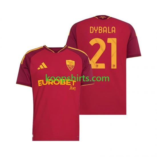 AS Roma Thuis Tenue Heren Voetbalshirts Paulo Dybala 21 2026-2027 Korte Mouwen