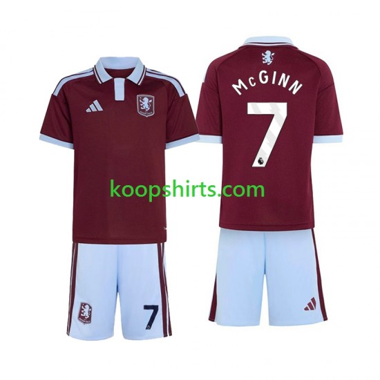 Aston Villa Thuis Tenue Kinder Voetbalshirts John McGinn 7 2026-2027 Korte Mouwen