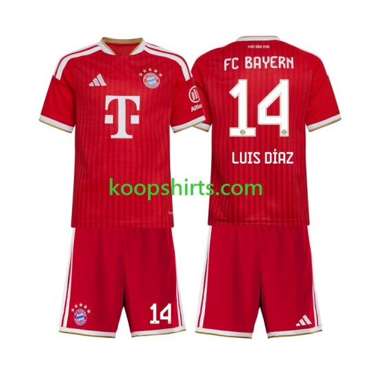 FC Bayern München Thuis Tenue Kinder Voetbalshirts Luis Diaz 14 2026-2027 Korte Mouwen