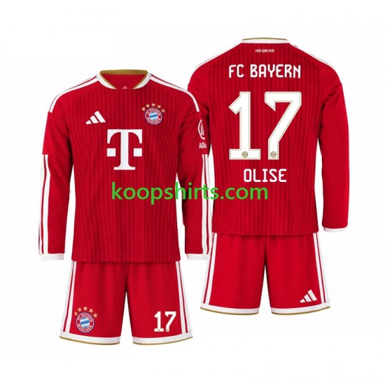 FC Bayern München Thuis Tenue Kinder Voetbalshirts Michael Olise 17 2026-2027 Lange Mouwen