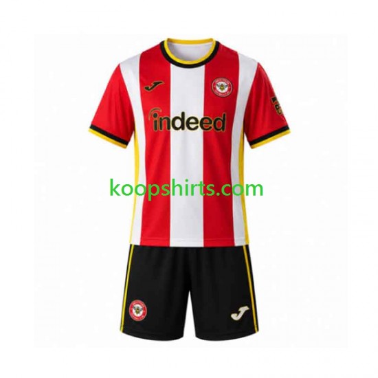 Thuis Tenue Kinder Voetbalshirts Brentford 2026-2027 Korte Mouwen