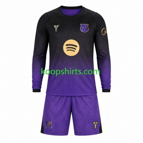 FC Barcelona Uit Tenue Kinder Voetbalshirts 2026-2027 Lange Mouwen