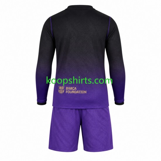 FC Barcelona Uit Tenue Kinder Voetbalshirts 2026-2027 Lange Mouwen