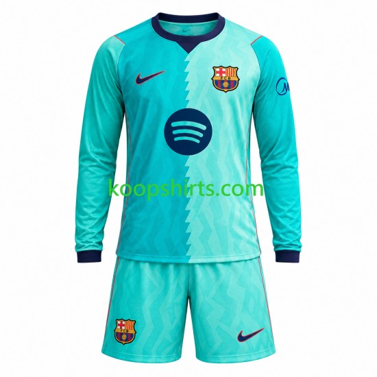 FC Barcelona Derde Tenue Kinder Voetbalshirts 2026-2027 Lange Mouwen