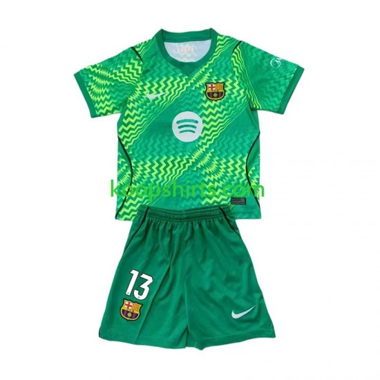 FC Barcelona Doelman Thuis Tenue Kinder Voetbalshirts Wojciech Szczesny 13 2026-2027 Korte Mouwen