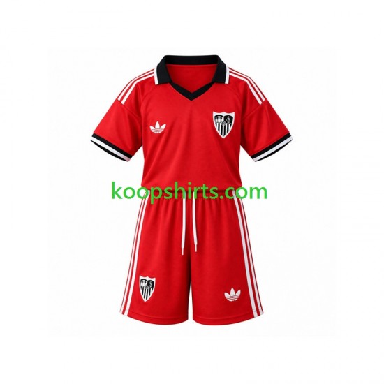 Sevilla FC Retro Thuis Tenue Kinder Voetbalshirts 2026-2027 Korte Mouwen