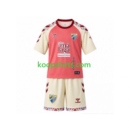 Málaga CF Uit Tenue Kinder Voetbalshirts 2026-2027 Korte Mouwen