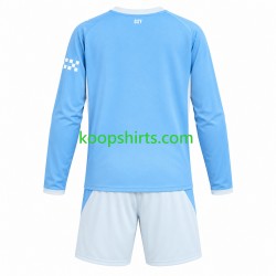 Manchester City Thuis Tenue Kinder Voetbalshirts 2026-2027 Lange Mouwen