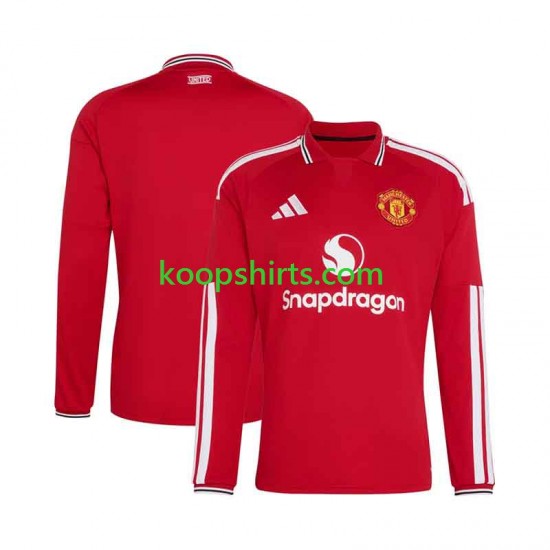 Manchester United Thuis Tenue Heren Voetbalshirts 2026-2027 Lange Mouwen