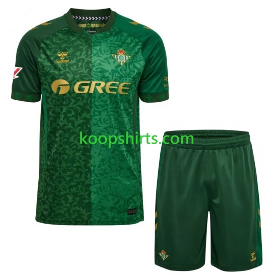 Real Betis Uit Tenue Kinder Voetbalshirts 2026-2027 Korte Mouwen