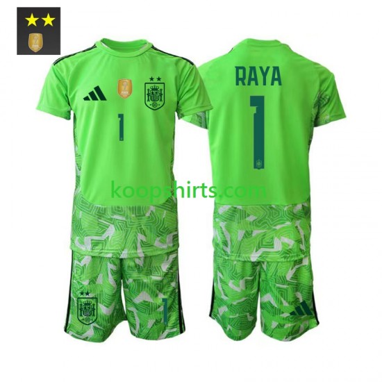 Spanje Doelman Derde Tenue Kinder Voetbalshirts David Raya 1 2026-2027 Korte Mouwen