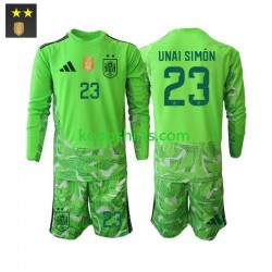 Spanje Doelman Derde Tenue Kinder Voetbalshirts Unai Simon 23 2026-2027 Lange Mouwen