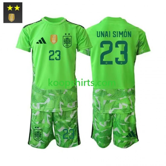 Spanje Doelman Derde Tenue Kinder Voetbalshirts Unai Simon 23 2026-2027 Korte Mouwen
