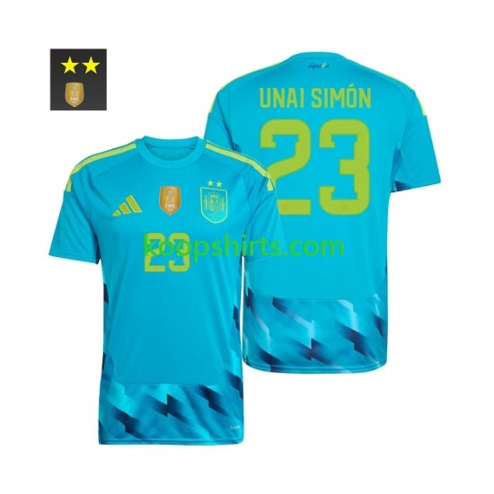Spanje Doelman Thuis Tenue Heren Voetbalshirts Unai Simon 23 2026-2027 Korte Mouwen