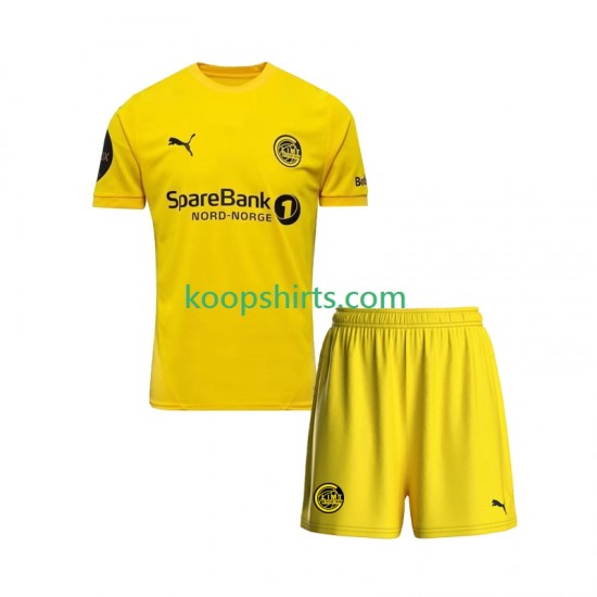 Thuis Tenue Kinder Voetbalshirts FK Bodo Glimt 2025 Korte Mouwen