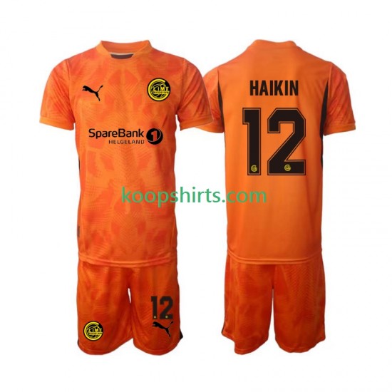 Doelman Uit Tenue Kinder Voetbalshirts FK Bodo Glimt Nikita Haikin 12 2025 Korte Mouwen