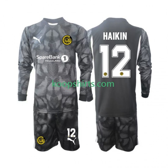 Doelman Thuis Tenue Kinder Voetbalshirts FK Bodo Glimt Nikita Haikin 12 2025 Lange Mouwen