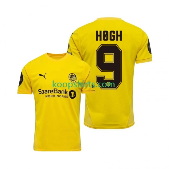Thuis Tenue Heren Voetbalshirts FK Bodo Glimt Kasper Hogh 9 2025 Korte Mouwen