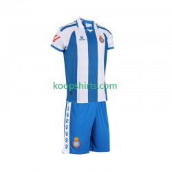 RCD Espanyol Thuis Tenue Kinder Voetbalshirts 2025-2026 Korte Mouwen