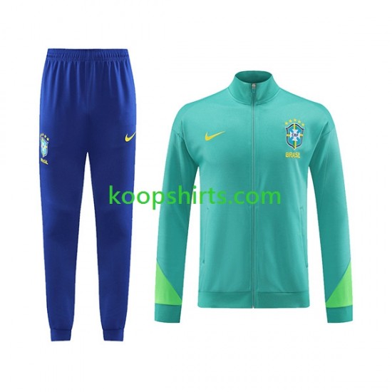 Brazilië Groente Voetbal trainingspak 2023-2024 Brazilië Groente Voetbal trainingspak 2023-2024