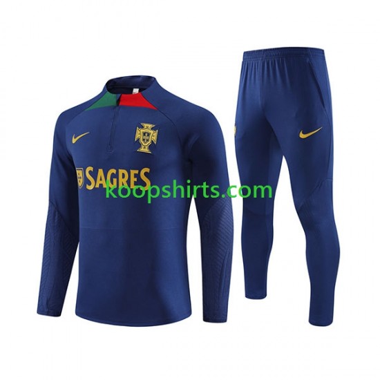 Portugal Blauw Sweatshirts Pak 2023-2024 Portugal Blauw Sweatshirts Pak 2023-2024