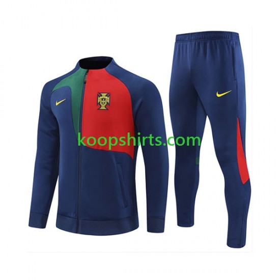 Portugal Rood Blauw Voetbal trainingspak 2023-2024 Portugal Rood Blauw Voetbal trainingspak 2023-2024