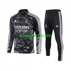 Real Madrid Zwart Sweatshirts Pak 2023-2024 Dragon