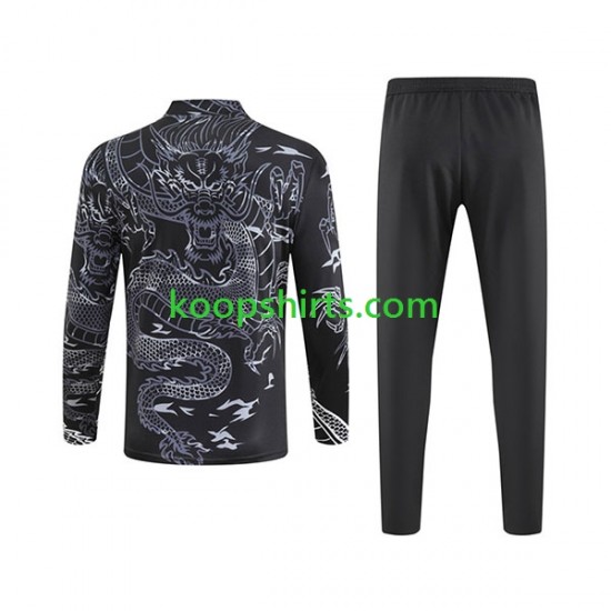 Real Madrid Zwart Sweatshirts Pak 2023-2024 Dragon