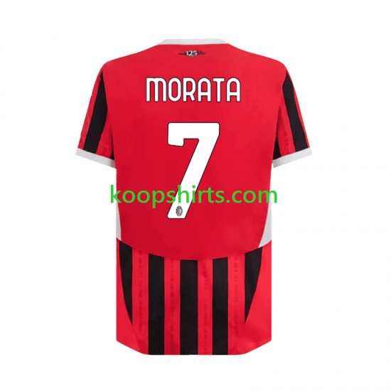 AC Milan Thuis Tenue Heren Voetbalshirts Alvaro Morata 7 2024-2025 Korte Mouwen AC Milan Thuis Tenue Heren Voetbalshirts Alvaro Morata 7 2024-2025 Korte Mouwen